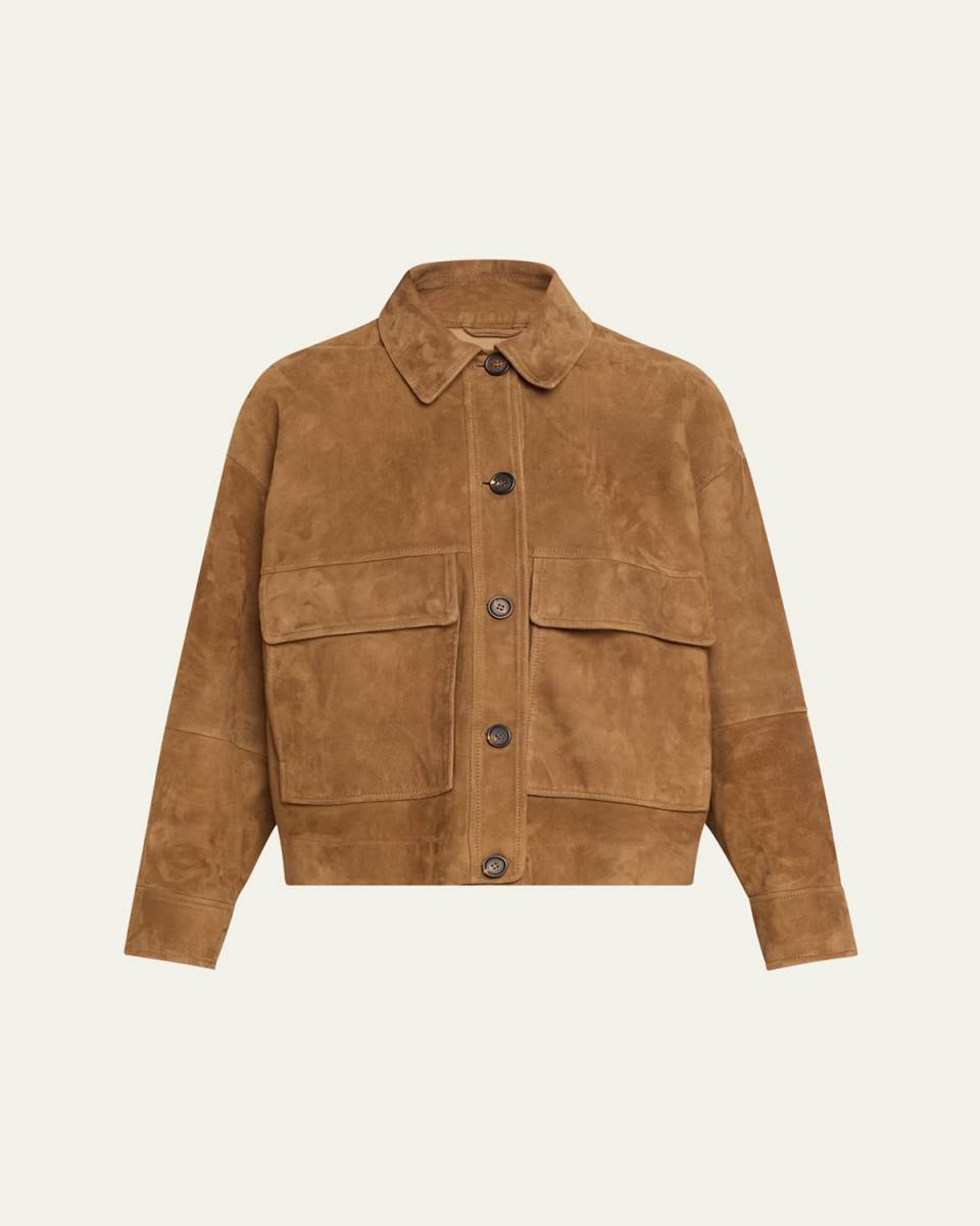 Couture Suede Button Front Jacket
